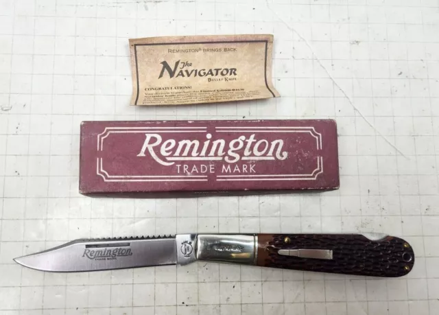 Remington Bullet Knife R-1630 The Navigator 2000 Limited Ed Grandaddy Barlow USA