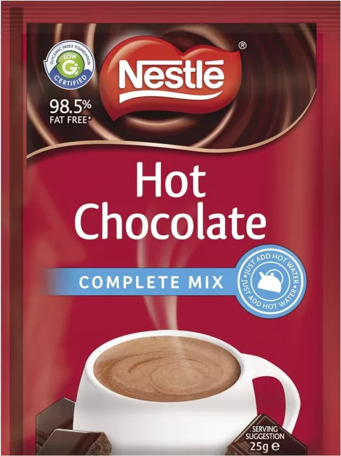 NESTLÉ Hot Chocolate Complete Mix Sachets Drinking Chocolate Sachets 100 x 25G