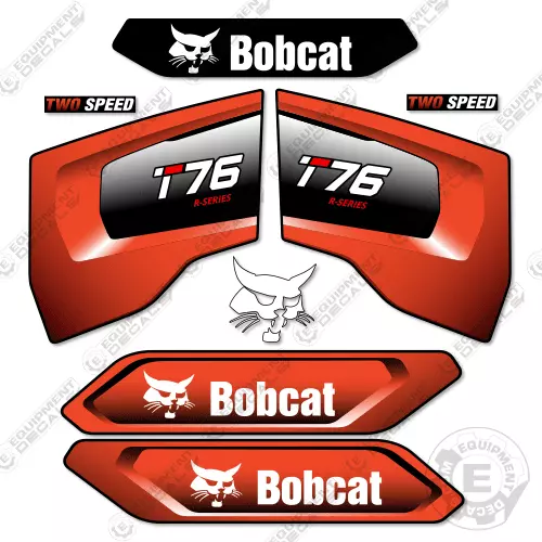 Pour Bobcat T76 Étape 5 Piste Chargeur Décalque Kit - 7 An Extérieur 3M Vinyle
