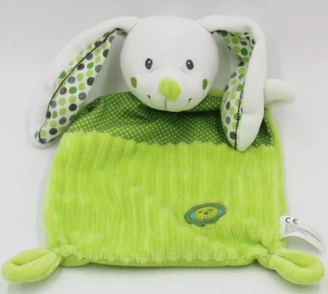 ♥ NICOTOY Hase grün weiß Häschen Schmusetuch Kuscheltuch Schnuffeltuch bunny ♥