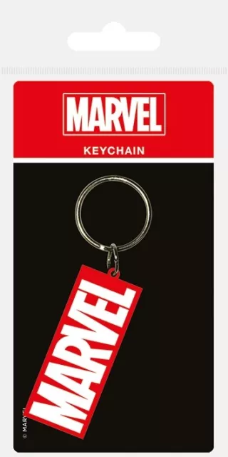 Marvel Logo Rubber Keychain Porte-Clé De Gomme Pyramid International