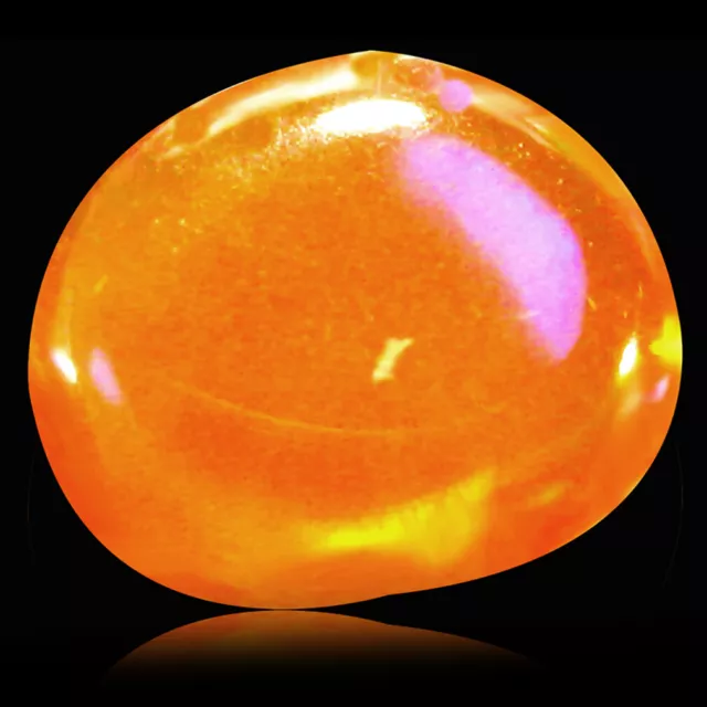 0.75 ct Stunning AAA Fancy Cabochon Shape (7 x 6 mm) Orange Orange Fire Opal