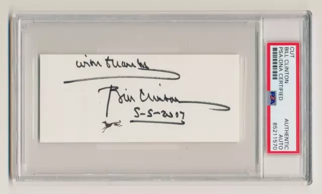 President Bill Clinton Signed Autograph Cut PSA/DNA Authentic Slabbed