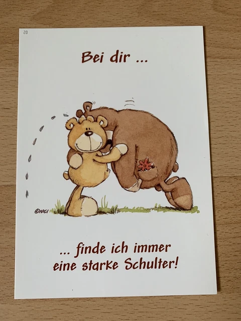 NICI POSTKARTE NR. 20 Bei Dir finde ich immer eine starke Schulter
