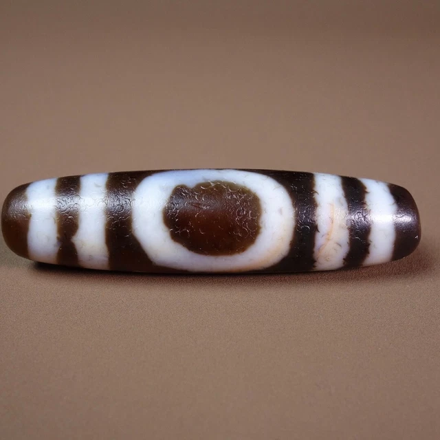 Ancient Tibetan DZI Beads Old Agate Heaven＆Earth Totem Amulet Pendant GZI #925