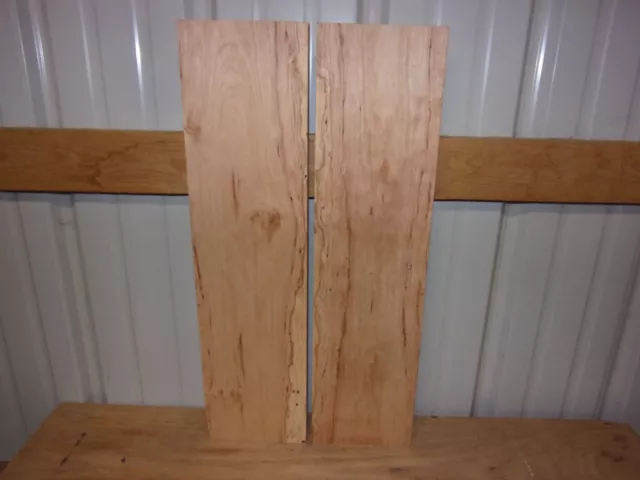 2 Pc Cherry Wood Kiln Dried Lot 843L Boards 24" X 6 1/8"X 1  1/8" Rustic Flat