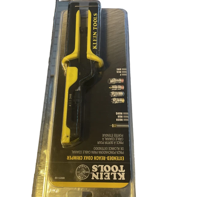 Klein Tools Extended-Reach Coax Crimper VDV211-100 NEW