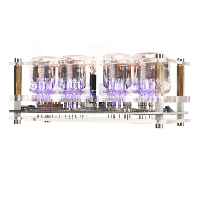 Tube Clock Glow Tubes Analog Clock Creative Retro For Bedroom