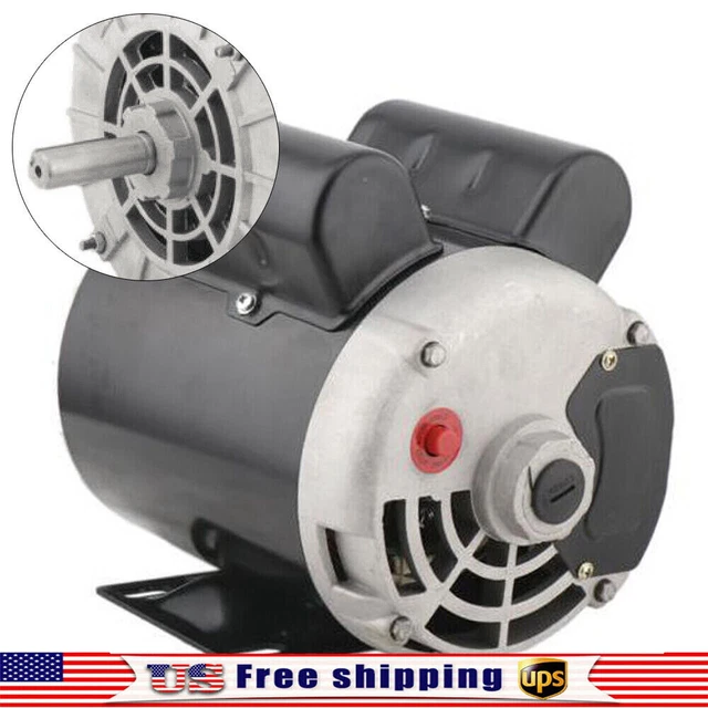 Air Compressor 2HP SPL 1 Phase 5/8" Shaft 3450RPM 56 Frame 60HZ Electric Motor