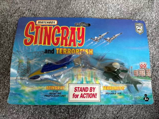 STINGRAY and TERRORFISH Diecast Diorama Matchbox 1992 Thunderbirds Joe 90 Carded