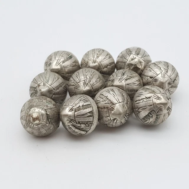 Biedermeier 11x Silber Knöpfe - Trachten - (7) Biedermeier 11x Silber Knöpfe - Trachten - (7)