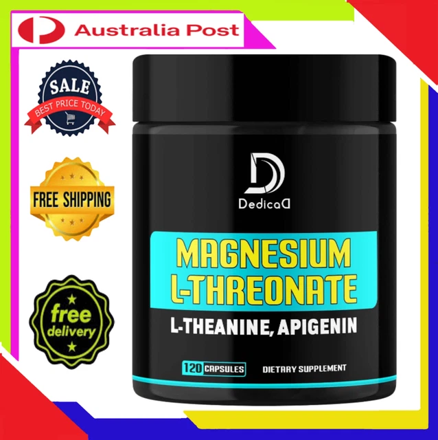 2250MG MAGNESIUM LTHREONATE W. LTheanine & Apigenin 120 Caps Triple Supplement 37.97