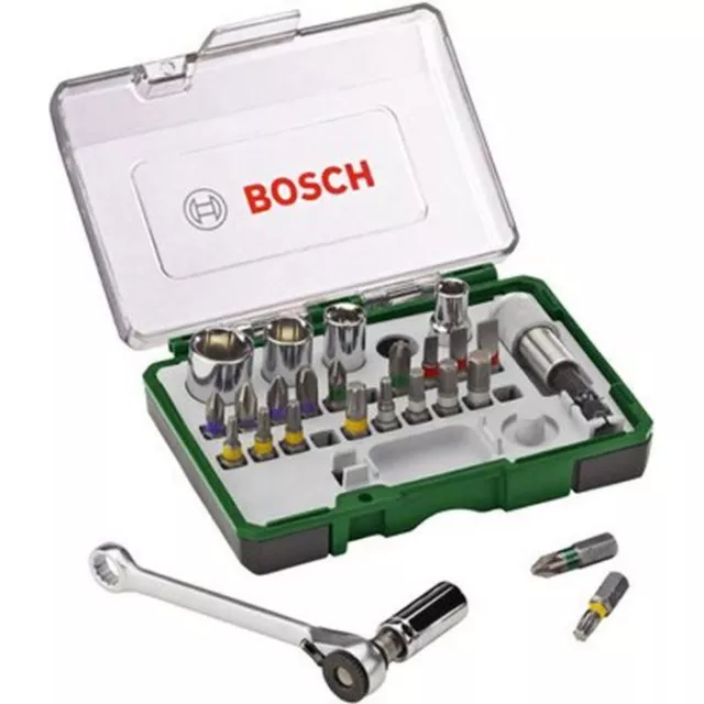 Set vissage mixte Bosch - Kit 27 pieces, Assortiment d'Embouts de Vissage avec