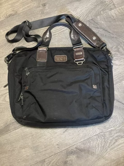 TUMI Alpha Bravo Yuma Slim Brief Black Travel Business Laptop Luggage