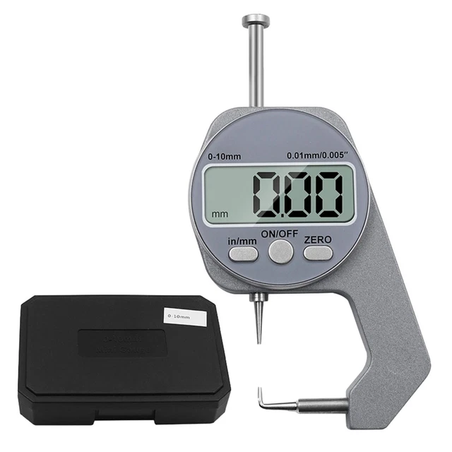Compact Digital Thickness Gauge Large LCD Display Accurate Measurement