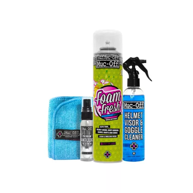 Muc-Off Motorcycle Kart Quad Jet Ski Crash Helmet Care Kit