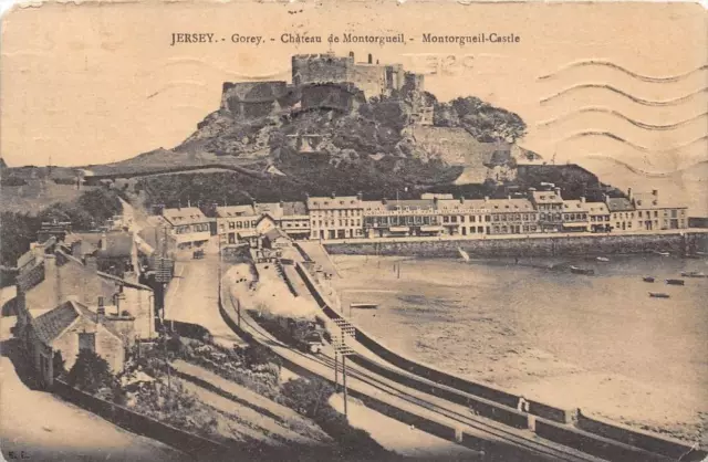 Cpa Jersey Gorey Chateau De Montrogueil