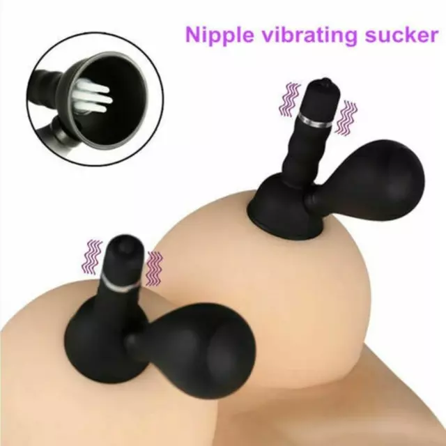 2pc Nipple-Sucker-Adult-Vibrator-Soft-Electric-Massager-Sex-Tool-for-Female