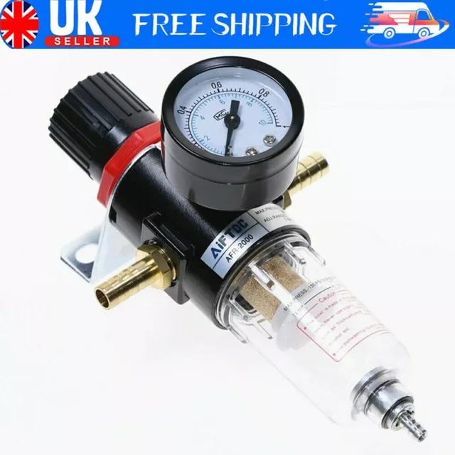 New Mini Air Pressure Filter Regulator Gauge Water Trap Moisture Dust Compressor