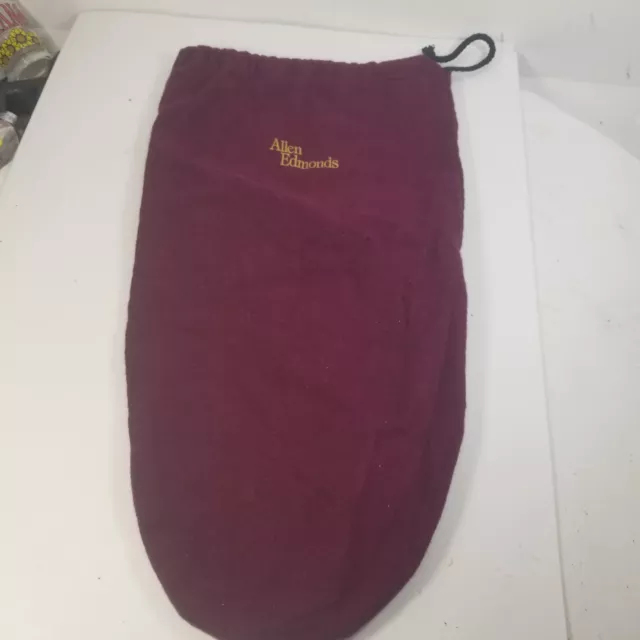 ALLEN EDMONDS Drawstring Dust Bag Shoe Storage Burgundy