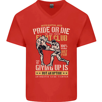 Pride MMA Muay Thai Arti Marziali Miste da Uomo V-Neck T-shirt di cotone 3