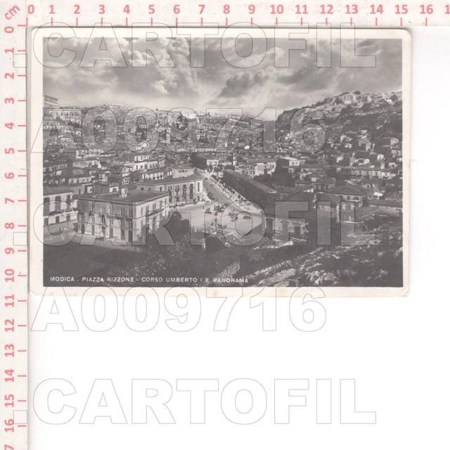 A9716 Ragusa 1951 Piazza Rizzone Corso Umberto Editore Poldomani