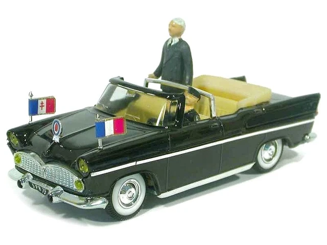 Norev 1/43, Lot De 2 Voitures Simca Présidentielles (modèle De Gaulle), Occasion