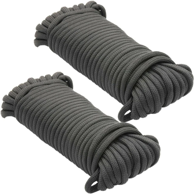 2x Paracord Campingseil Survival 15m Outdoor Fallschirm Schnur Leine Seil