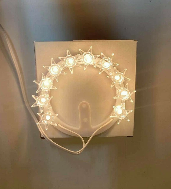 Fatma CORONCINA LUMINOSA DECORATIVA CON LAMPADINE A LED BLU DIAMETRO 12 - Foto 5