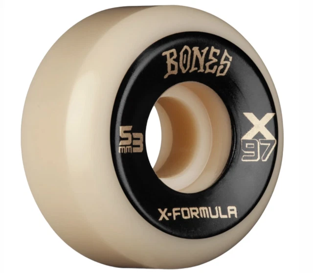 Bones X97 Formula Wheels Set White Black 53mm 97a V5