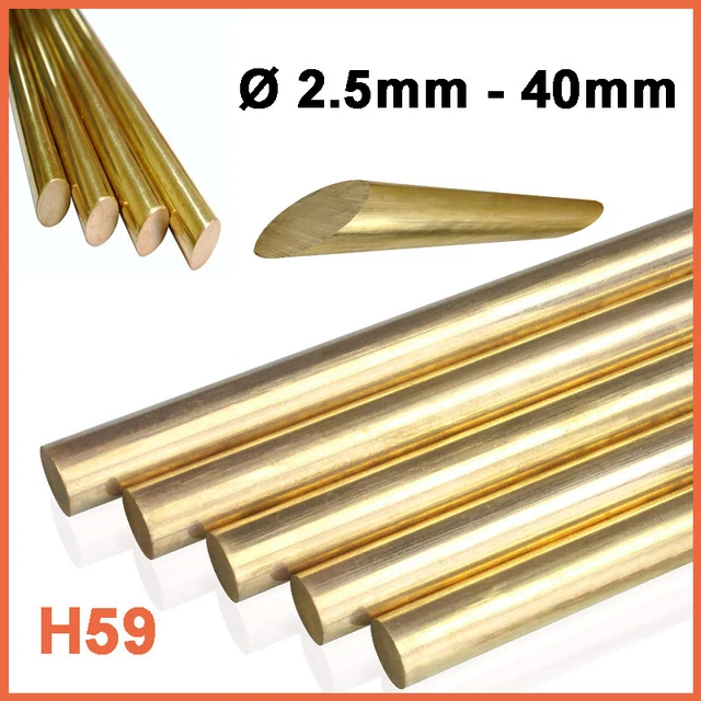 10 Tiges En Laiton Rond 2,2 Mm X 8 Pouces - Matériau Pour Tournage - Neuf