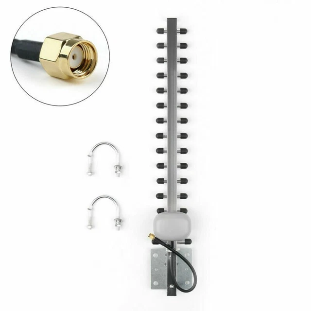 Antenne directionnelle 20dBi 20dBi Yagi 50 Ohms alliage d'aluminium WiFi sans fi