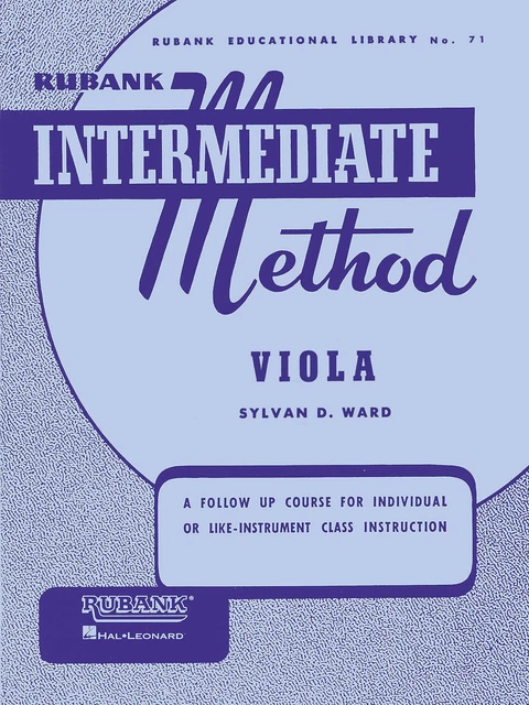 Rubank Intermediate Method for Viola Music Lessons Studies Scales Solos Book