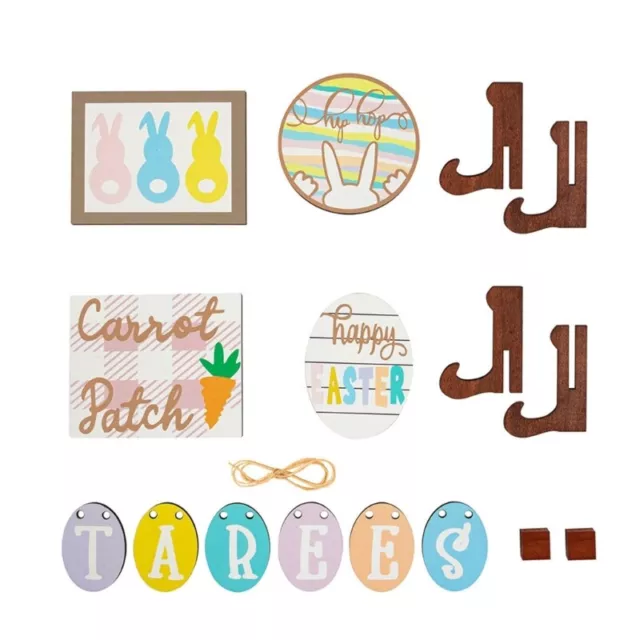 Easter Rabbit Eggs Signs Easter Table Signs for Holiday Table Decor