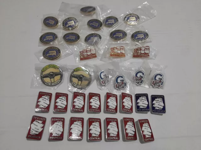 NEW London Bus Transport Metal Enamel Lapel Badge Lots