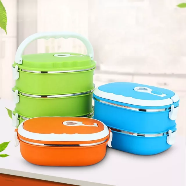 Multiple Layered Stainless Steel Insulated Bento Lunch Box Food Container AU