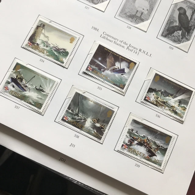 Jersey Stamps Mint 1984 Centenary Jersey R.L.N.I. Lifeboat Station SG334/9 MNH