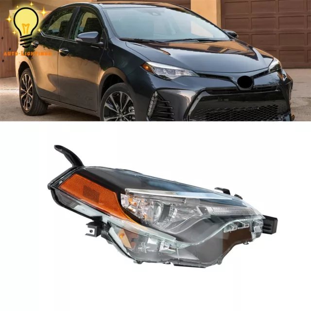 Headlight Headlamp For 2017-2019 Toyota Corolla L Le Le Eco Passenger Right Side