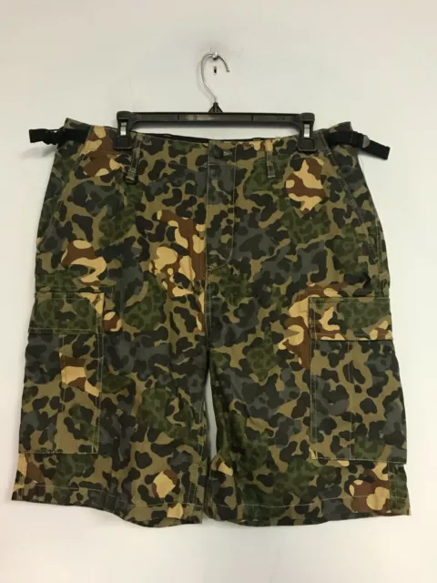 Converse Men's Casual Cargo Shorts Camo Drawstring Size 32