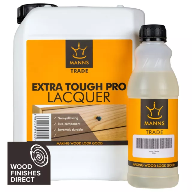 Manns Trade Extra Tough Pro Lacquer - 1L & 5L - 4 Sheens - Antibacterial