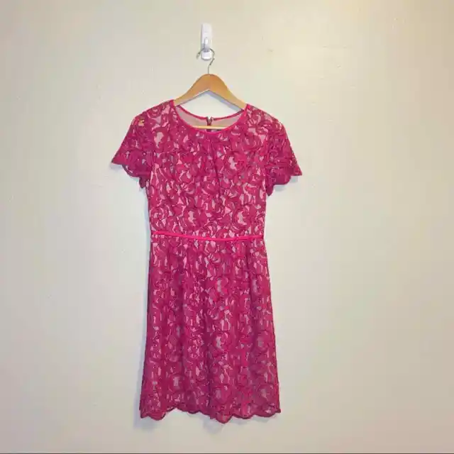 Adrianna Papell Pink Lace Dress size 4