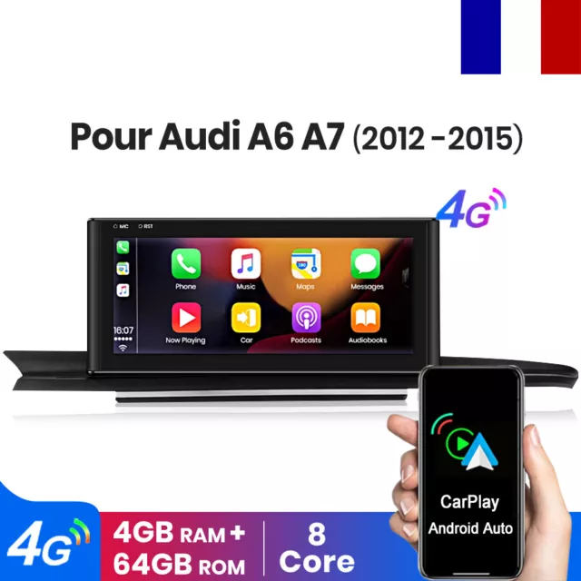 4+64G CarPlay Pour Audi A6 A6L A7 2012-2015 Android Autoradio lecteur 4G NAVI FM