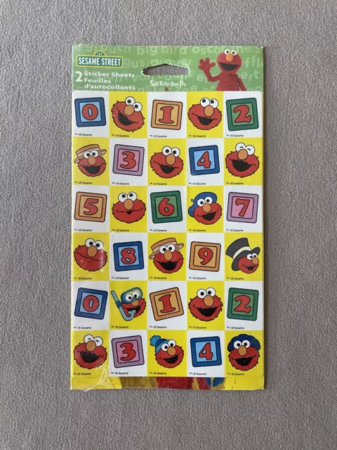 2 Sheets of Sesame Street “Elmo” Stickers, Sheet Is 6” X 4”, New In Package!