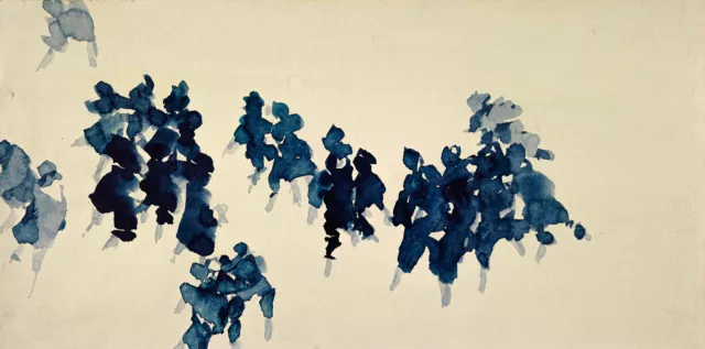 Jean-Pierre Divertido - Pintura Original - Acuarela - El Multitud 1