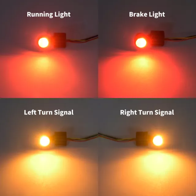 Hinten Motorrad Universal Extrem klein LED Blinker Bremslicht Lauf Lampe 3 in 1 2