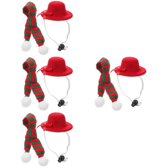 top hat for cat 8 Stk Haustier-Hut Hunde-Kostüm-Set Haustier-Mütze Schal Haustie