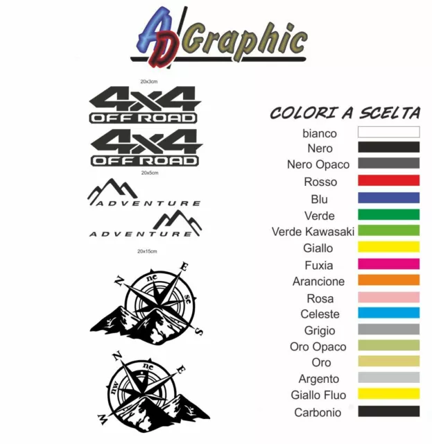 kit adesivi adesivo Stickers decal sticker compatibile auto 4x4 suv off road t3