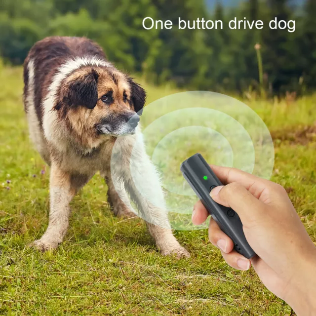 Dispositivo ultrasónico de control de ladridos de perro portátil con linterna LED suministros para mascotas