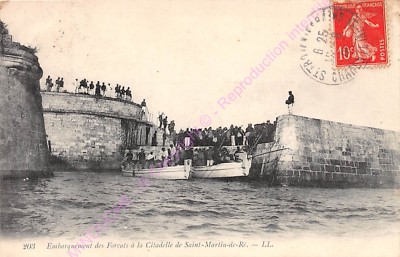 DÉP17/ST MARTIN DE RÉ EMBARQUEMENT DE FORÇATS CPA 