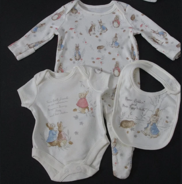 Pianto Peter Rabbit Beatrix Potter unisex 3 pezzi starter set nuovissimo